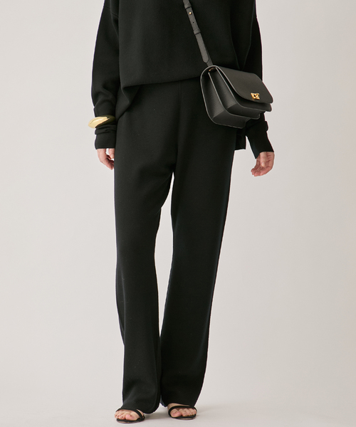 VERMEIL par iena(ヴェルメイユパーイエナ)の「《追加》ミラノリブ パンツ(その他パンツ・レディース・ブラック/ブラウン・36/38)」の1枚目の写真