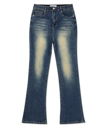 CNVS（ベティ ブープ）の「ベティブープ バンディングブーツカットデニムパンツ_ダークブルー（デニムパンツ）」