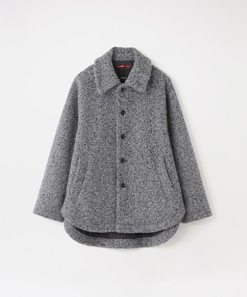 LOVELESS（ラブレス）の「【UNISEX】ブラッシュドループボアブルゾン（ステンカラーコート・メンズ・ブラック/ベージュ系その他3/グレー系その他2・M/L）」の2枚目の写真