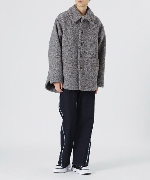 LOVELESS（ラブレス）の「【UNISEX】ブラッシュドループボアブルゾン（ステンカラーコート・メンズ・ブラック/ベージュ系その他3/グレー系その他2・M/L）」の11枚目の写真