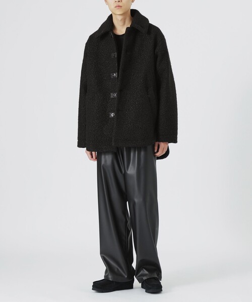 LOVELESS（ラブレス）の「【UNISEX】ブラッシュドループボアブルゾン（ステンカラーコート・メンズ・ブラック/ベージュ系その他3/グレー系その他2・M/L）」の12枚目の写真
