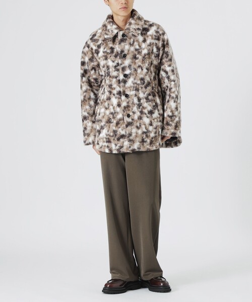 LOVELESS（ラブレス）の「【UNISEX】ブラッシュドループボアブルゾン（ステンカラーコート・メンズ・ブラック/ベージュ系その他3/グレー系その他2・M/L）」の14枚目の写真