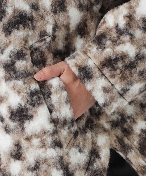 LOVELESS（ラブレス）の「【UNISEX】ブラッシュドループボアブルゾン（ステンカラーコート・メンズ・ブラック/ベージュ系その他3/グレー系その他2・M/L）」の19枚目の写真