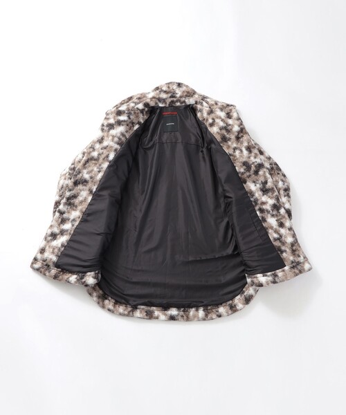 LOVELESS(ラブレス)の「【UNISEX】ブラッシュドループボアブルゾン(ステンカラーコート・メンズ・ブラック/ベージュ系その他3/グレー系その他2・M/L)」の7枚目の写真