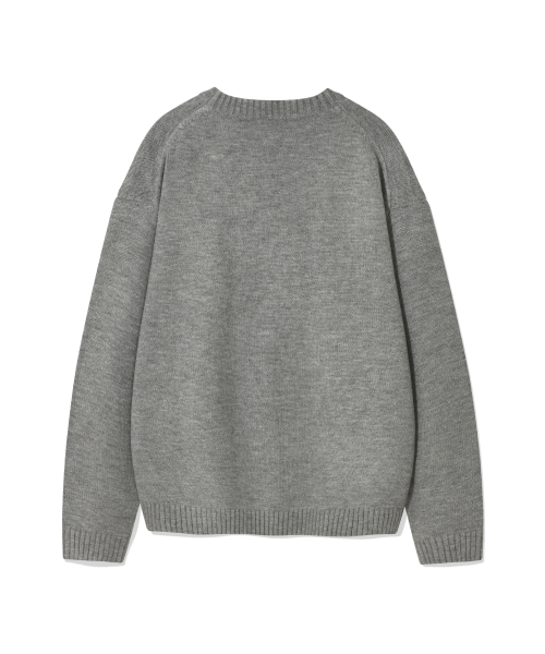 Wacky WiLLy(ワッキーウィリー)の「ワンポイントプルオーバーニットグレー(ニット/セーター・レディース・その他・SMALL/MEDIUM/LARGE/X-LARGE)」の3枚目の写真