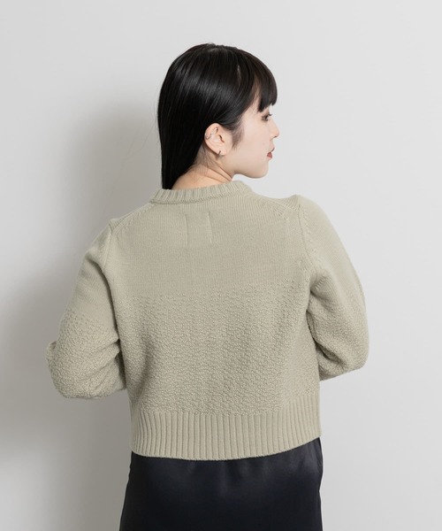SEAGREEN(シーグリーン)の「SEAGREEN ROCKY MERINO KNIT CARDIGAN(カーディガン/ボレロ・レディース・ベージュ/ライトグレー・FREE)」の15枚目の写真