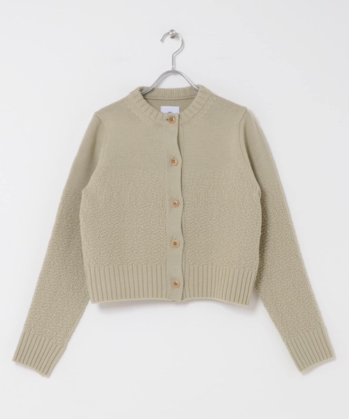 SEAGREEN(シーグリーン)の「SEAGREEN ROCKY MERINO KNIT CARDIGAN(カーディガン/ボレロ・レディース・ベージュ/ライトグレー・FREE)」の7枚目の写真