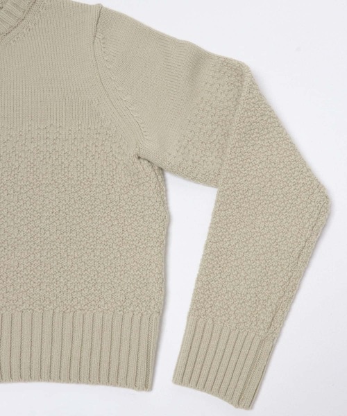 SEAGREEN(シーグリーン)の「SEAGREEN ROCKY MERINO KNIT CARDIGAN(カーディガン/ボレロ・レディース・ベージュ/ライトグレー・FREE)」の8枚目の写真