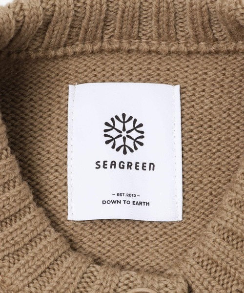 SEAGREEN(シーグリーン)の「SEAGREEN ROCKY MERINO KNIT CARDIGAN(カーディガン/ボレロ・レディース・ベージュ/ライトグレー・FREE)」の4枚目の写真