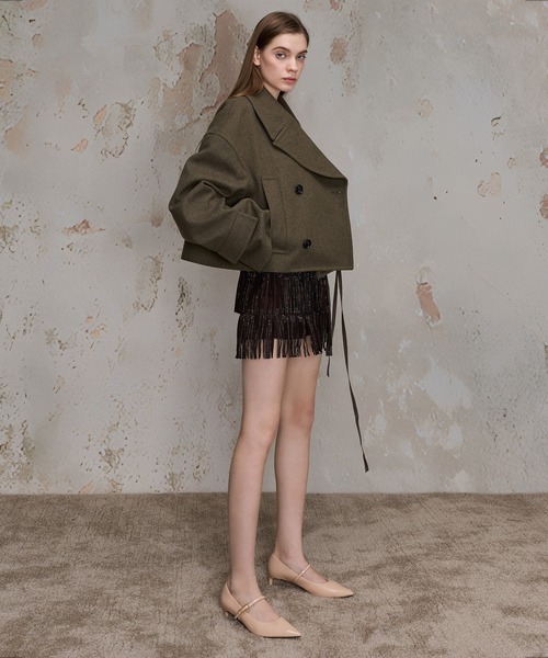 CHARLES & KEITH(チャールズ & キース)の「Luciana ルシアナ クロックエフェクト キトゥンヒール メリージェーンパンプス(パンプス・レディース・ブラック系その他2/ライトベージュ・22.5cm/23cm/23.5cm/24.5cm/25cm/25.5cm)」の3枚目の写真