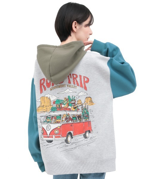 チチカカ（チチカカ）の「裏起毛チビカチナバスジップパーカー【ユニセックス】（パーカー・レディース・パープル/カラフル/ブラック・FREE）」の12枚目の写真