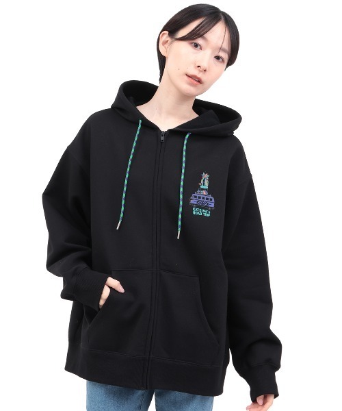 チチカカ（チチカカ）の「裏起毛チビカチナバスジップパーカー【ユニセックス】（パーカー・レディース・パープル/カラフル/ブラック・FREE）」の13枚目の写真