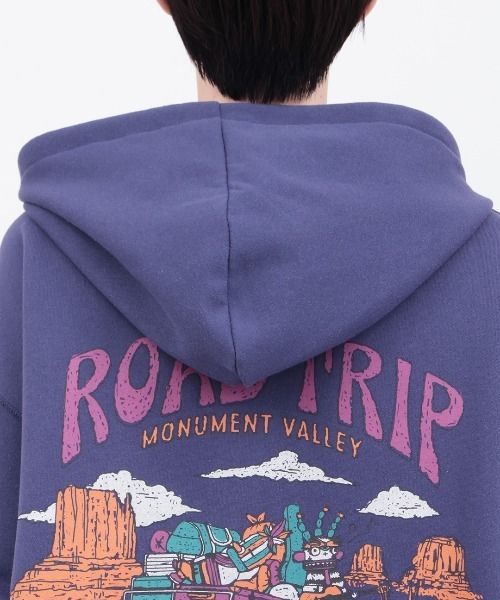 チチカカ（チチカカ）の「裏起毛チビカチナバスジップパーカー【ユニセックス】（パーカー・レディース・パープル/カラフル/ブラック・FREE）」の18枚目の写真