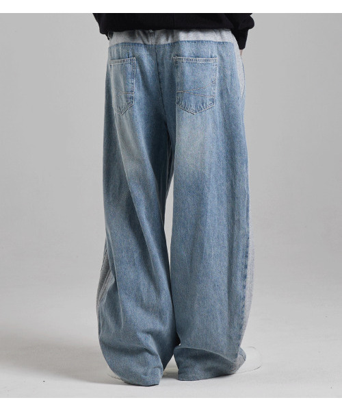 BUTTON SEOUL(ボタンソウル)の「デニムミックススウェットパンツ(ライトブルー)(その他パンツ・メンズ・その他・MEDIUM/LARGE/X-LARGE)」の8枚目の写真