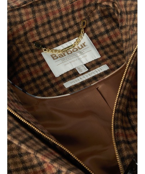 Barbour(バブアー)の「Melody ウール チェック ダッフルコート(レディース)(ダッフルコート・レディース・ブラウン・8/10)」の8枚目の写真