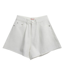 Flare denim short pants_4 Colors