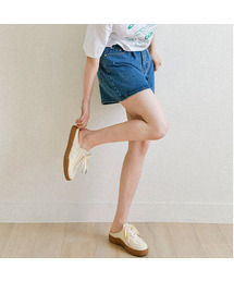 Flare denim short pants_4 Colors