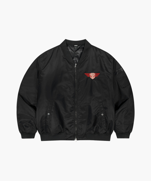 HDEX（エイチデックス）の「ウィングドロゴボンバージャケット (ブラック)（ジャージ・メンズ・ブラック・MEDIUM/LARGE/X-LARGE/2XL）」の2枚目の写真