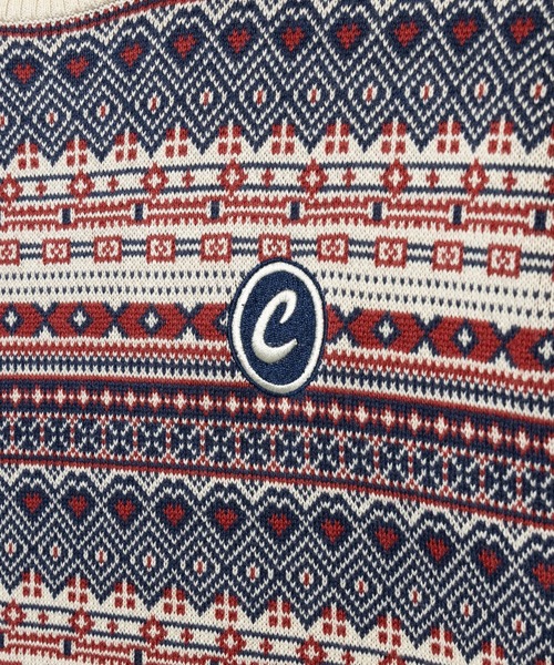 Chocolate Jesus (チョコレートジーザス )の「HEART CREW KNIT(ニット/セーター・メンズ・オフホワイト/ネイビー・SMALL/MEDIUM/LARGE/X-LARGE)」の3枚目の写真