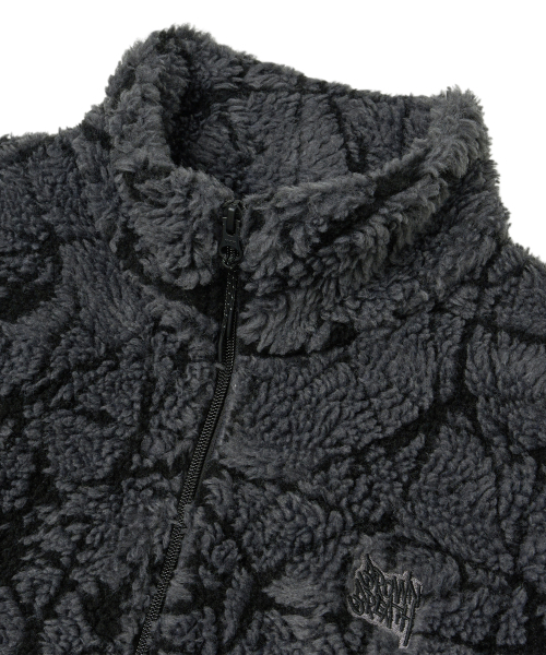 BROWNBREATH（ブラウンブレス）の「SPRAWL FLEECE PATTERN JACKET - CHARCOAL（その他アウター・レディース・その他・SMALL/MEDIUM/LARGE/X-LARGE）」の3枚目の写真