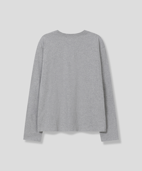 SLOW RECORD HOUSE（スローレコードハウス）の「フィンガーホールクロップロングスリーブ_グレー（Tシャツ/カットソー・レディース・その他・SMALL/LARGE/MEDIUM）」の2枚目の写真