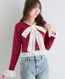 レディースのトップス（レッド/赤色系・レース）ファッション通販