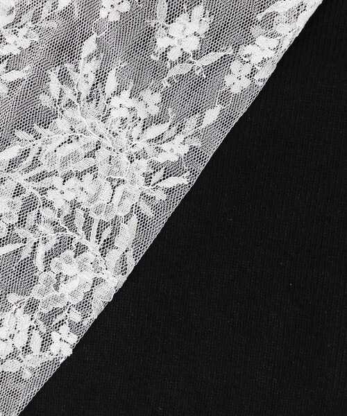 MAJESTIC LEGON（マジェスティックレゴン）の「レースドッキングVネックニット（ニット/セーター・レディース・ボルドー/ブラック/アイボリー・MEDIUM）」の22枚目の写真