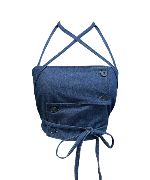 SETSETSET（セットセットセット）の「SIGNATURE CROSSOVER DENIM TANK TOP BLUE（その他トップス・レディース・その他・SMALL）」の2枚目の写真