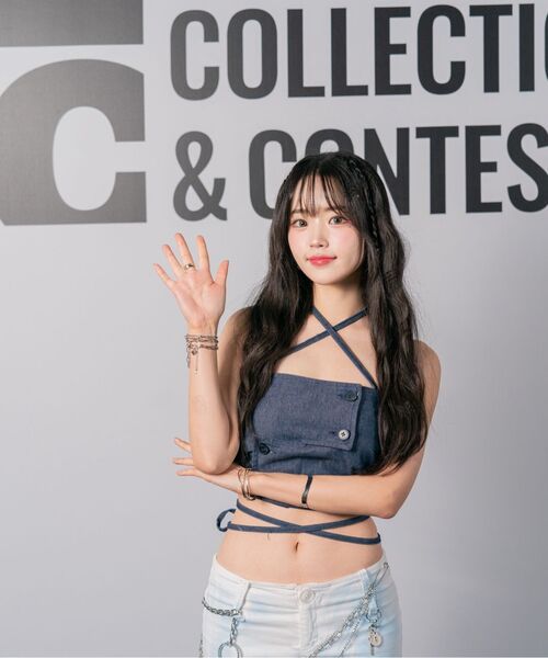 SETSETSET（セットセットセット）の「SIGNATURE CROSSOVER DENIM TANK TOP BLUE（その他トップス・レディース・その他・SMALL）」の4枚目の写真