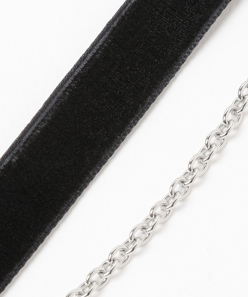 HARE（ハレ）の「ベロアチェーンチョーカー(HARE)（チョーカー・レディース・ブラック・FREE）」の2枚目の写真