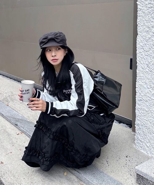 JAMIE WEST(ジェイミーウエスト)の「リバーシブルハイネックスーベニアジャケット(ブラック)(スタジャン・レディース・その他・MEDIUM/LARGE/X-LARGE)」の22枚目の写真