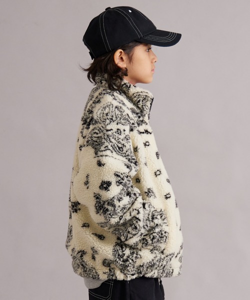 PAIRMANON STREET（ペアマノンストリート）の「ジャガードボアジャケット 総柄 【PAIRMANON STREET】（ブルゾン・キッズ・ブラック系その他/アイボリー/ブラック/ブラウン・100/110/120/130/140/150/160/90）」の5枚目の写真