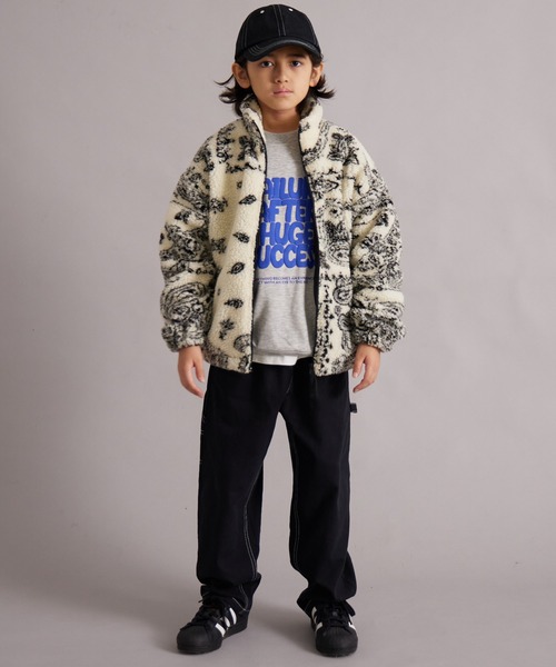 PAIRMANON STREET（ペアマノンストリート）の「ジャガードボアジャケット 総柄 【PAIRMANON STREET】（ブルゾン・キッズ・ブラック系その他/アイボリー/ブラック/ブラウン・100/110/120/130/140/150/160/90）」の7枚目の写真