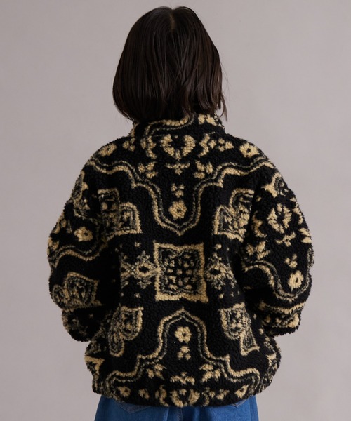 PAIRMANON STREET（ペアマノンストリート）の「ジャガードボアジャケット 総柄 【PAIRMANON STREET】（ブルゾン・キッズ・ブラック系その他/アイボリー/ブラック/ブラウン・100/110/120/130/140/150/160/90）」の14枚目の写真