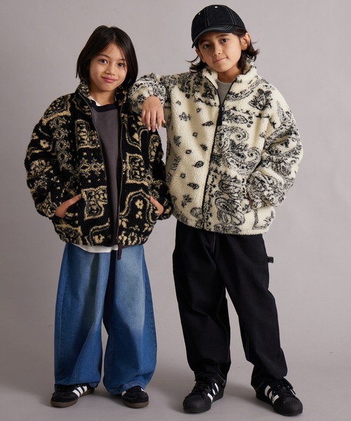 PAIRMANON STREET（ペアマノンストリート）の「ジャガードボアジャケット 総柄 【PAIRMANON STREET】（ブルゾン・キッズ・ブラック系その他/アイボリー/ブラック/ブラウン・100/110/120/130/140/150/160/90）」の16枚目の写真