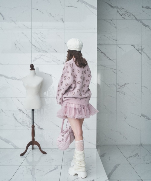 Lovilyn（ラヴィリン）の「ヒョウ柄モヘヤ調カーディガン（カーディガン/ボレロ・レディース・アイボリー/ピンク・FREE）」の16枚目の写真