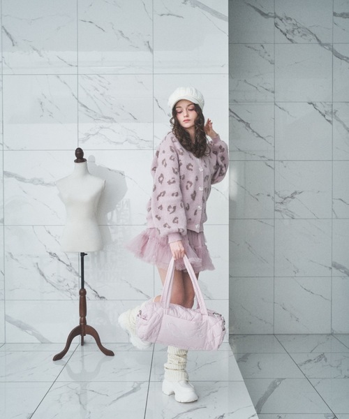 Lovilyn（ラヴィリン）の「ヒョウ柄モヘヤ調カーディガン（カーディガン/ボレロ・レディース・アイボリー/ピンク・FREE）」の17枚目の写真