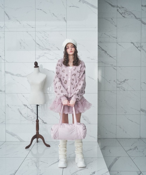 Lovilyn（ラヴィリン）の「ヒョウ柄モヘヤ調カーディガン（カーディガン/ボレロ・レディース・アイボリー/ピンク・FREE）」の18枚目の写真