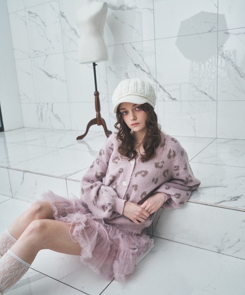 Lovilyn（ラヴィリン）の「ヒョウ柄モヘヤ調カーディガン（カーディガン/ボレロ・レディース・アイボリー/ピンク・FREE）」の19枚目の写真