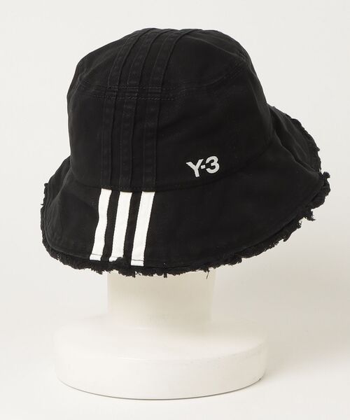 Y-3（ワイスリー）の「Y-3 STRIPES BUCKET HAT（ハット・メンズ・ブラック・SMALL/MEDIUM/LARGE）」の4枚目の写真
