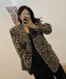 ノーカラージャケット（レオパード柄）ファッション通販 - ZOZOTOWN