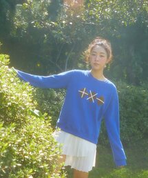 the studio k（ ）の「アーガイルパターンスウェットシャツブルー（スウェット）」