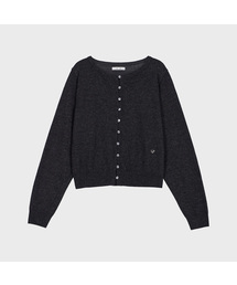 Basic Round Cardigan (Charcoal)