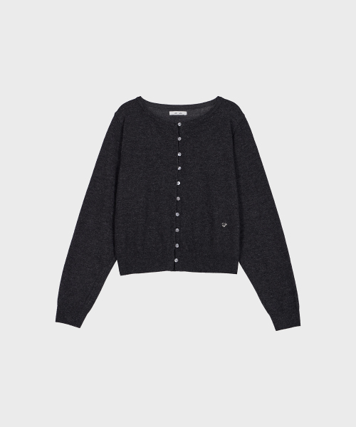 ALKI ALKA(アルキアルカ)の「Basic Round Cardigan (Charcoal)(カーディガン/ボレロ・レディース・チャコール・FREE)」の3枚目の写真