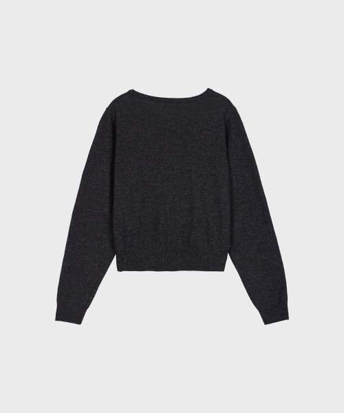 ALKI ALKA(アルキアルカ)の「Basic Round Cardigan (Charcoal)(カーディガン/ボレロ・レディース・チャコール・FREE)」の4枚目の写真