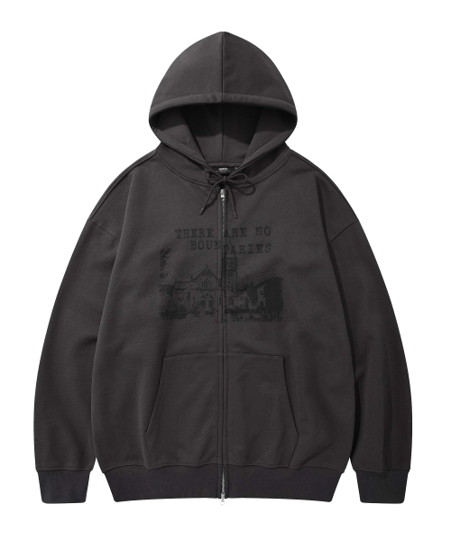 KANEITEI(カネイテイ)の「NO BOUNDARIES HOOD ZIP-UP (CHARCOAL)(パーカー・レディース・チャコール・MEDIUM/LARGE/X-LARGE)」の1枚目の写真