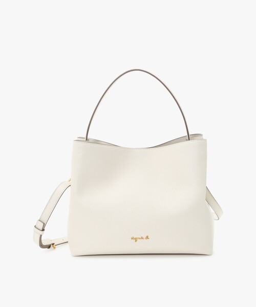 agnes b.(アニエスベー)の「レザー 2way ミディアム トートバッグ "Christelle" ABS01-01(トートバッグ・レディース・ホワイト系その他・FREE)」の1枚目の写真