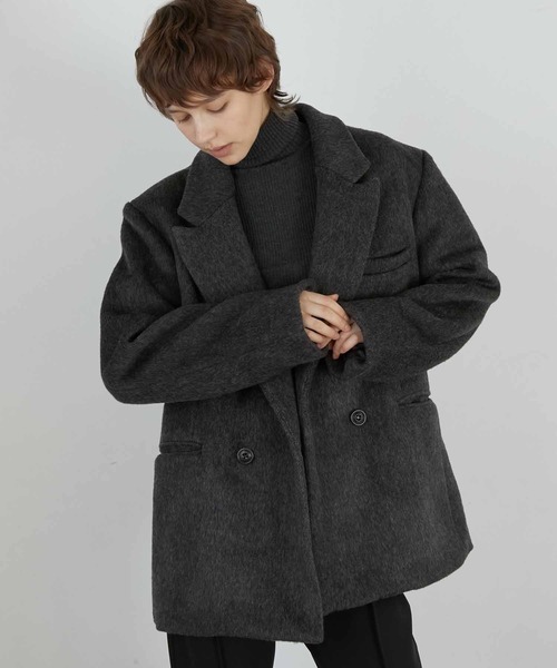 LA PEAU DE GEM】melton jacket outer/メルトンジャケットアウター
