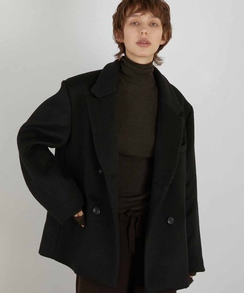 LA PEAU DE GEM】melton jacket outer/メルトンジャケットアウター