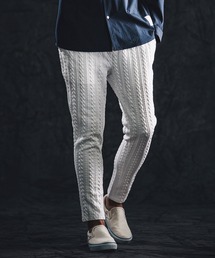 mp14490-cable knit jacquard pants イージーパンツ(WR26S-12)